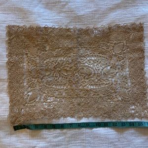 Vintage Handmade Lace Crochet Placemats matching napkins early 20th century.